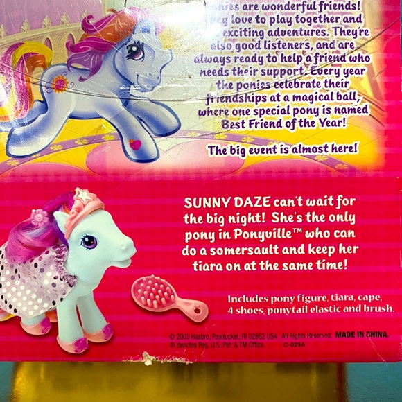 MY LITTLE PONY G3 NWT VTG 2003 FRIENDSHIP BALL DRESS-UP EVENINGWEAR SUNNY DAZE - Picture 16 of 16